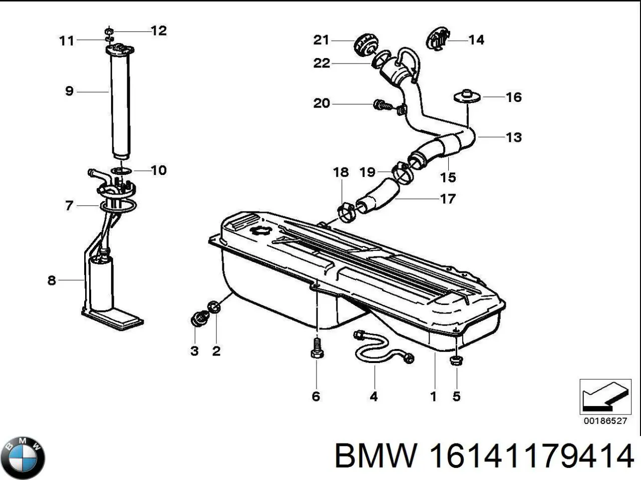 16141179414 BMW bomba de combustible eléctrica sumergible