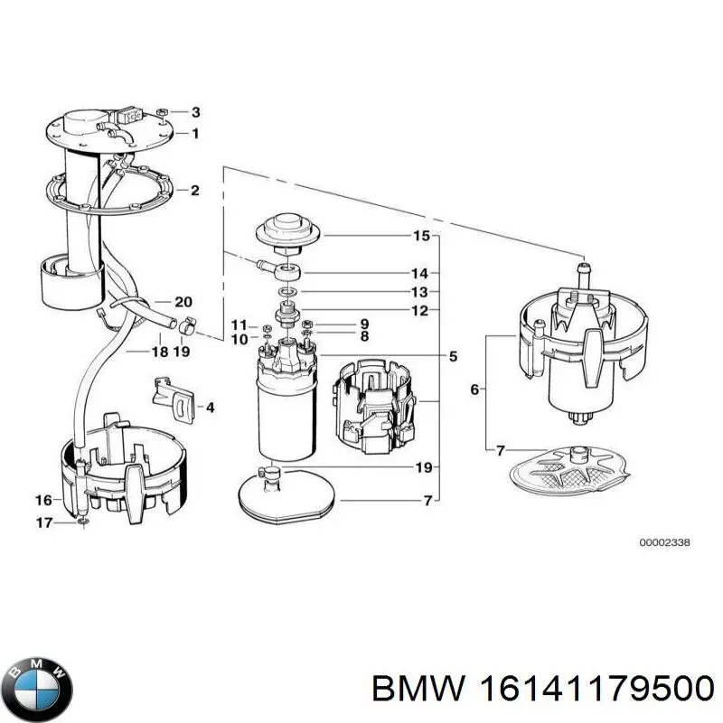 16141179500 BMW filtro de combustible