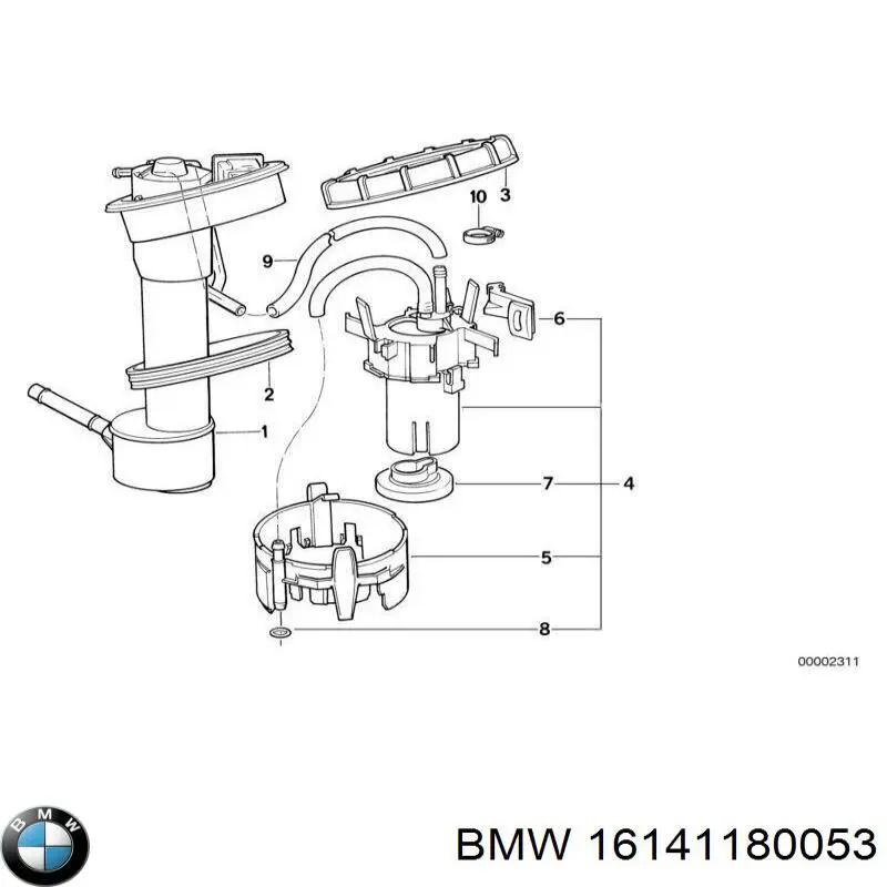 16141180053 BMW bomba de combustible eléctrica sumergible