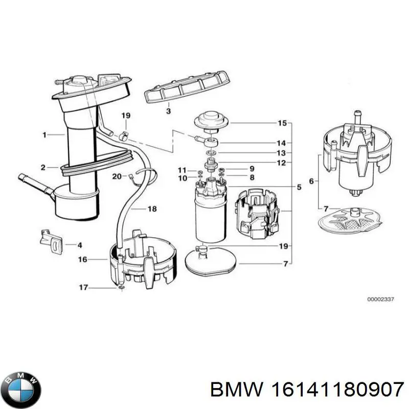 Comprar 16141180907 BMW Filtro de malla de la bomba de combustible