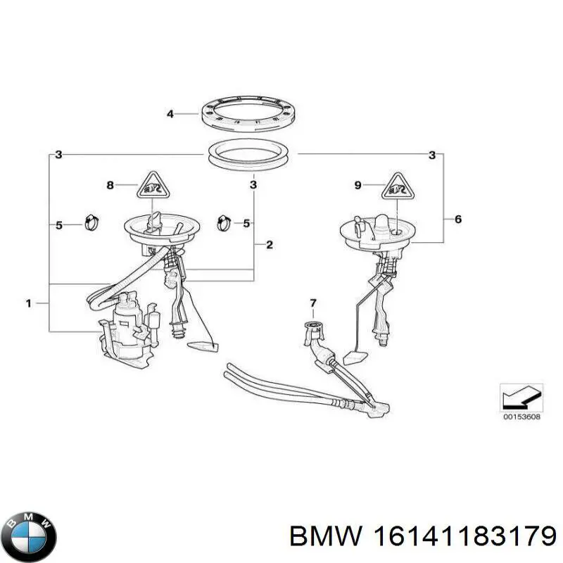 16141183179 BMW sensor de combustible tanque lado izquierdo