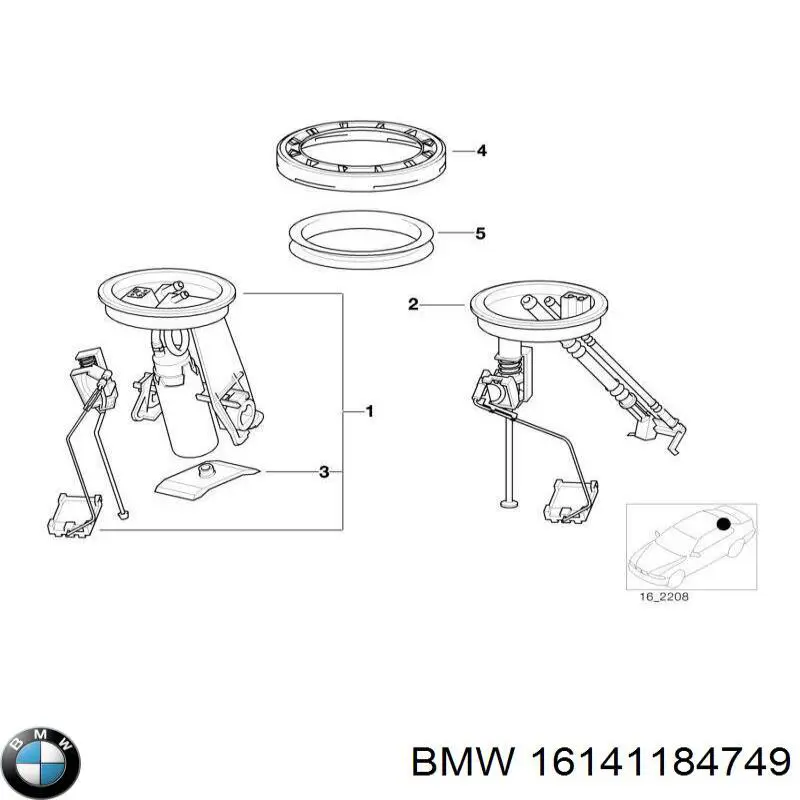 Módulo alimentación de combustible  BMW 16141184749 precio, desde 103,09 EUR