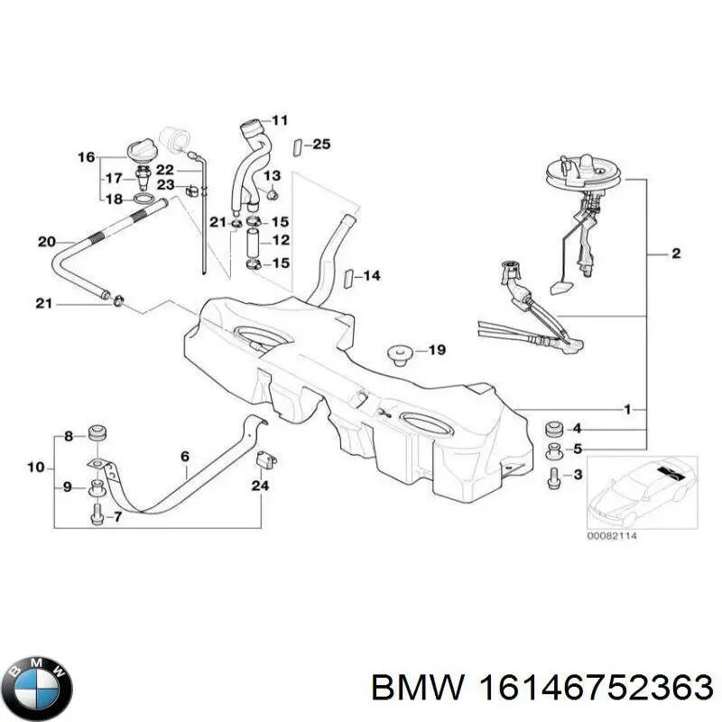 Depósito de gasolina para BMW 5 (E39)