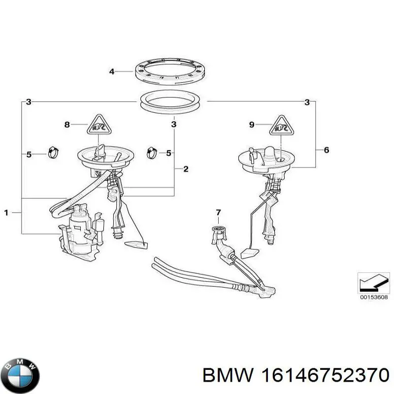 16146752370 BMW sensor de combustible tanque lado derecho