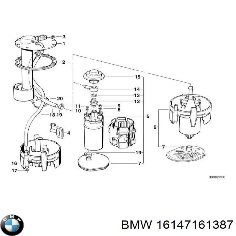 Comprar 16147161387 BMW Unidad de alimentación de combustible