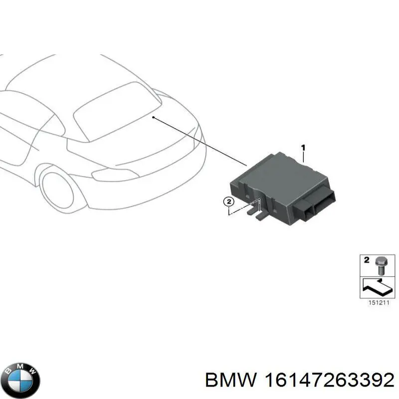 16147263392 BMW módulo de control de bomba de combustible