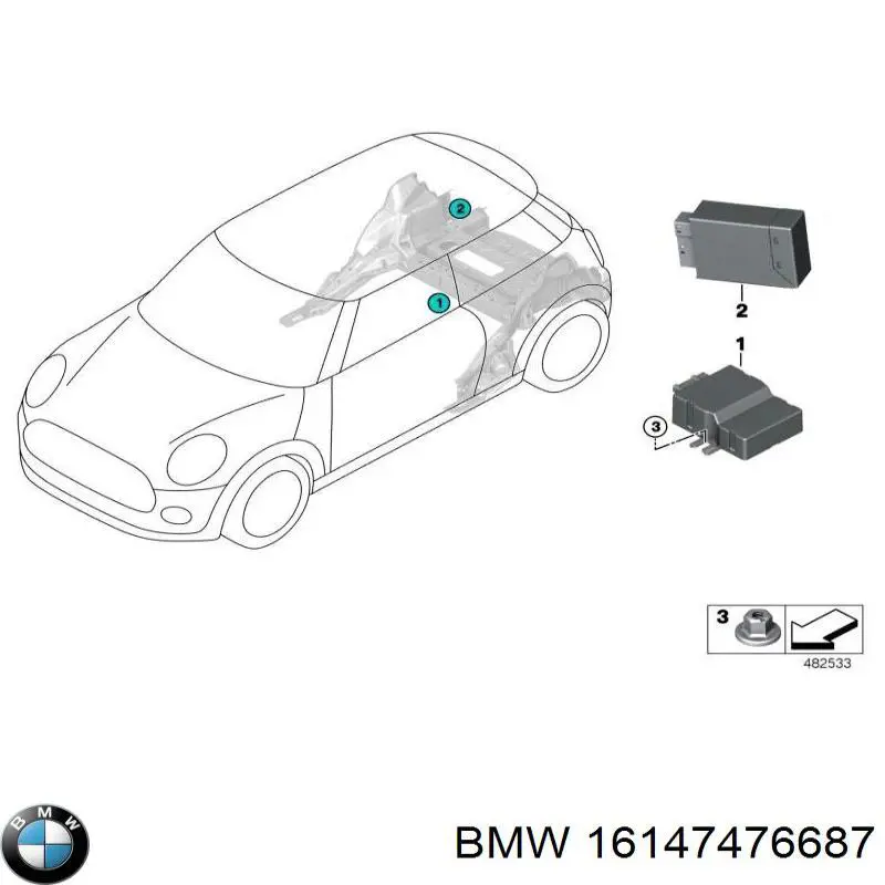 16147476046 BMW módulo de control de bomba de combustible