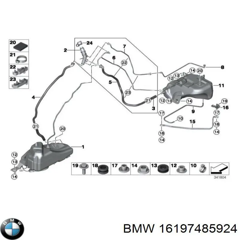 16197485924 BMW tapón de expansión de refrigerante/anticongelante