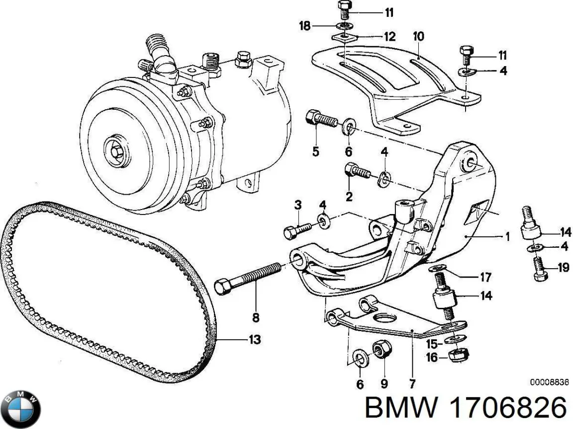 1706826 BMW correa trapezoidal