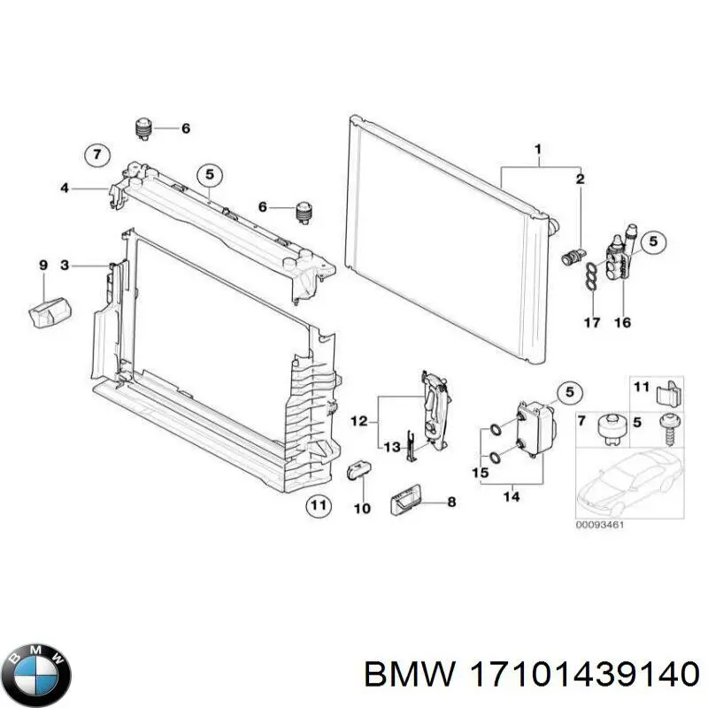 Comprar 17101439140 BMW Junta de radiador de aceite