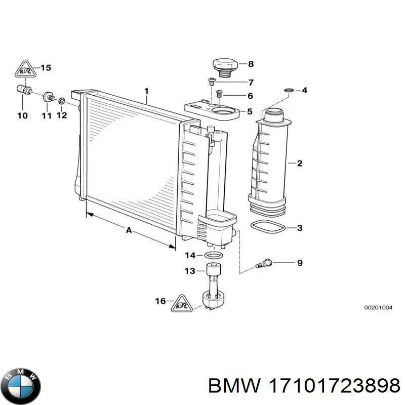Água radiador BMW 17101723898 precio, desde 359,22 EUR