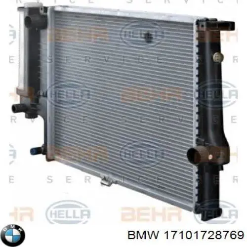 17101728769 BMW radiador refrigeración del motor