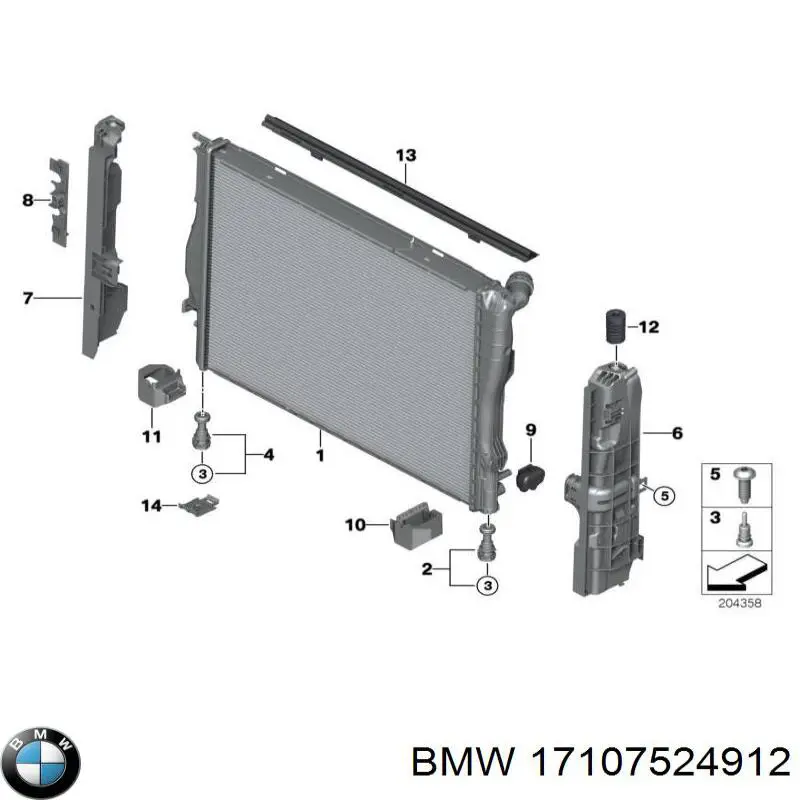 Comprar 17107524912 BMW Soporte izquierdo del radiador