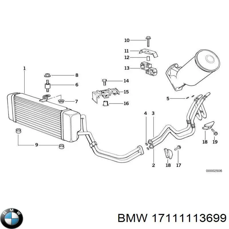 Comprar 17111113699 BMW Soporte superior del radiador del aire acondicionado