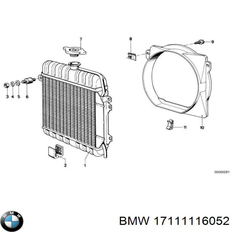 17111116052 BMW radiador