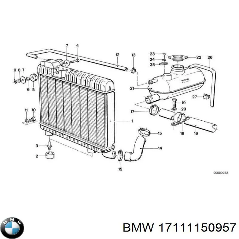 Radiador 17111150957 BMW
