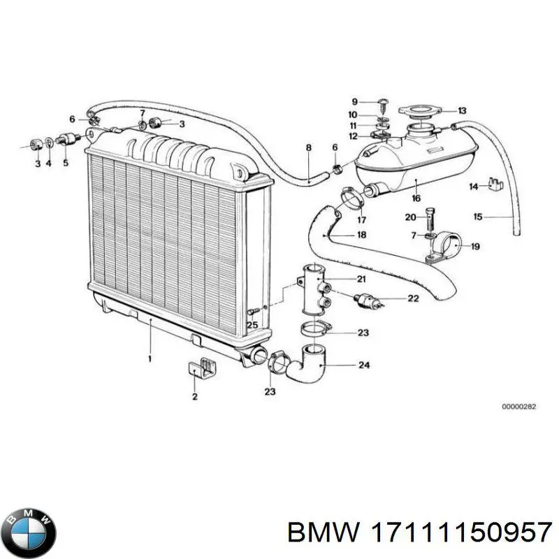 17111150957 BMW Refrigeración del motor
