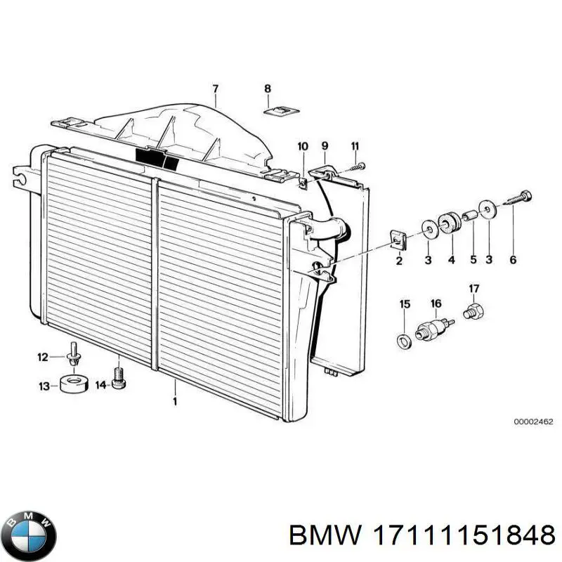 17111151848 BMW Refrigeración del motor