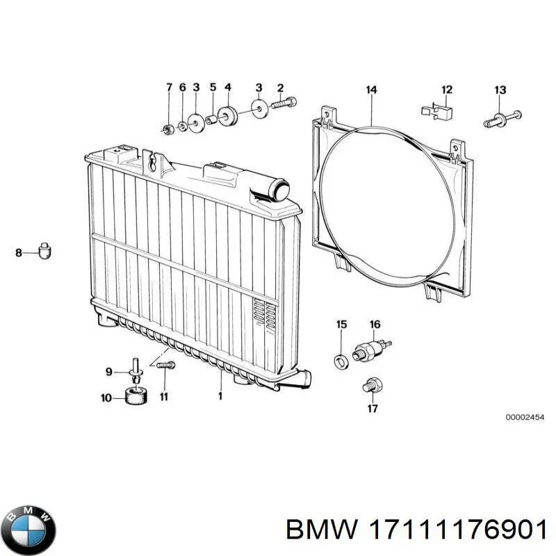 17111176901 BMW Refrigeración del motor
