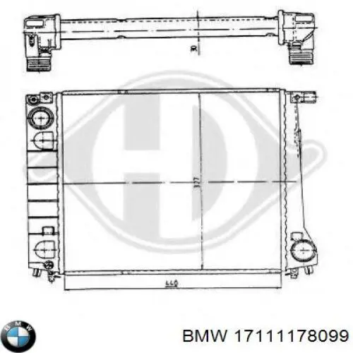 Radiador 17111178099 BMW