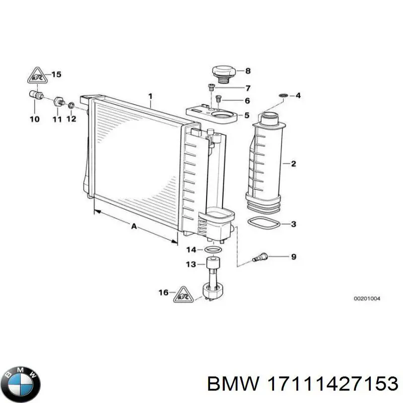 Radiador 17111427153 BMW