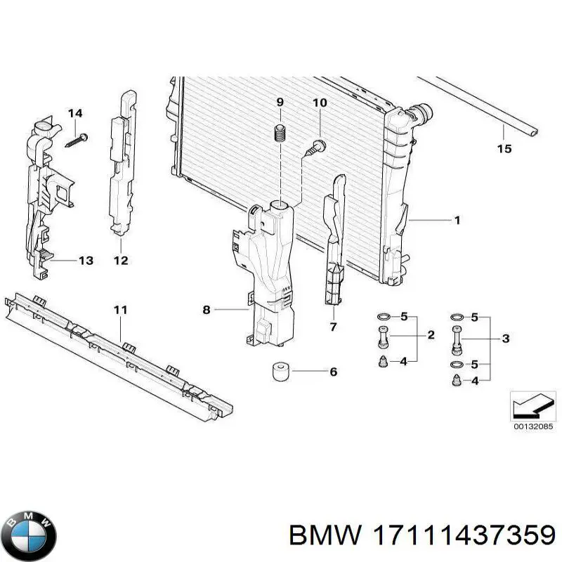 17111437359 BMW válvula de vaciado del radiador de refrigeración