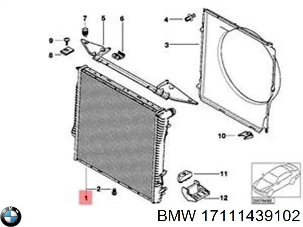 Água radiador BMW 17111439102 precio, desde 142,06 EUR