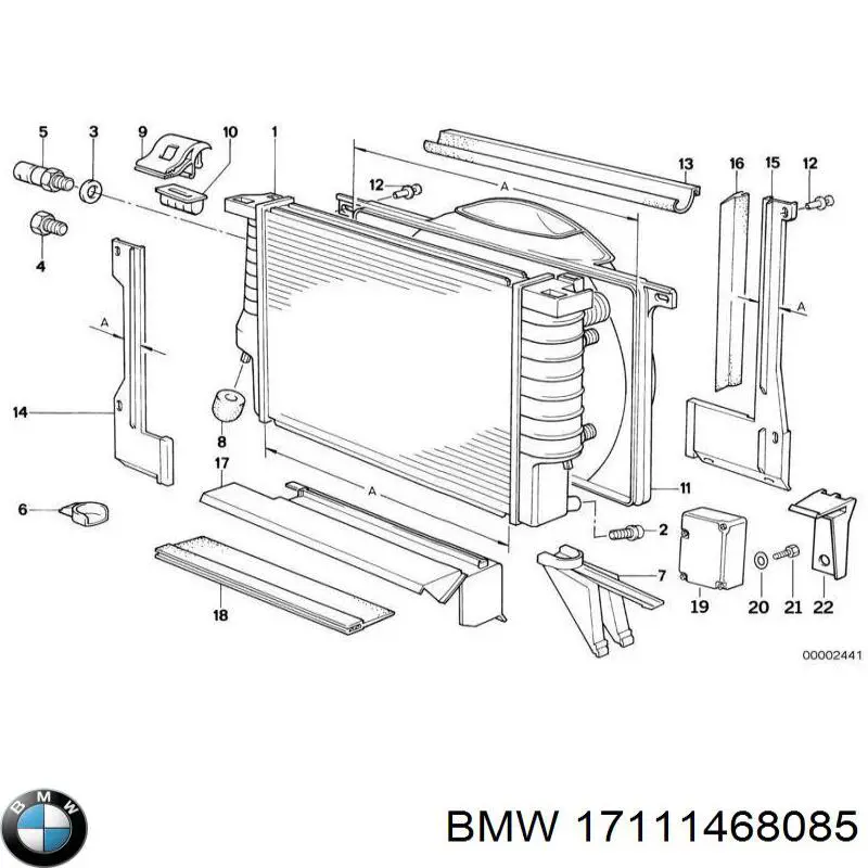 17111468085 BMW tapón de expansión de refrigerante/anticongelante