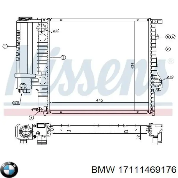 Água radiador BMW 17111469176 precio, desde 109,93 EUR