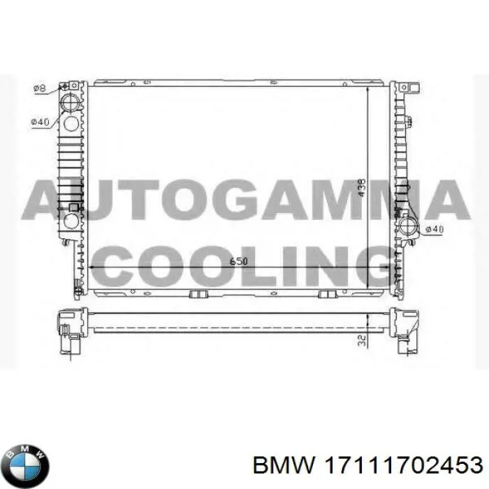 17111702453 BMW radiador