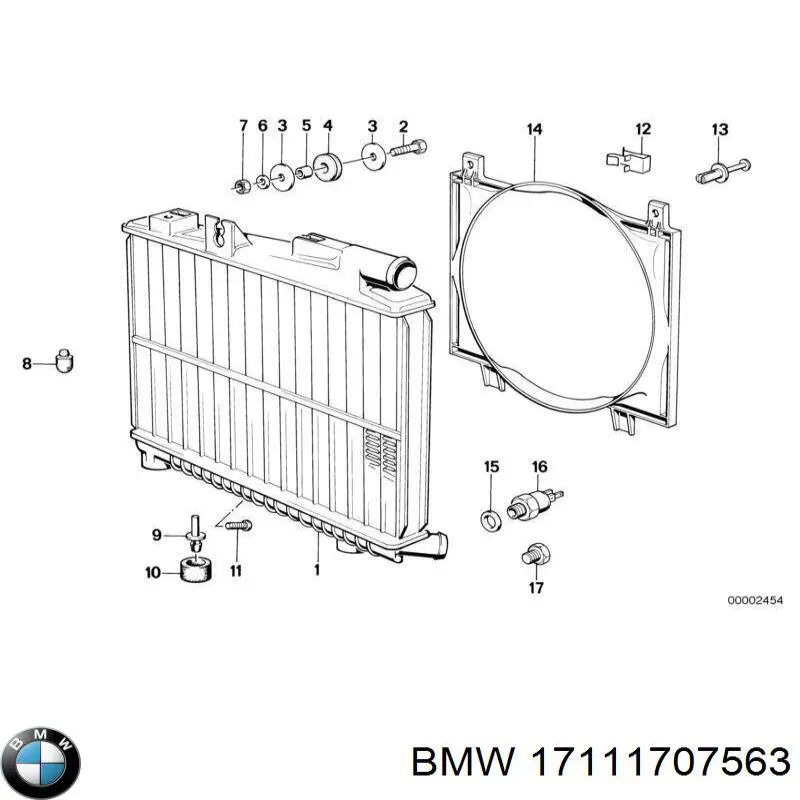 Radiador 17111707563 BMW