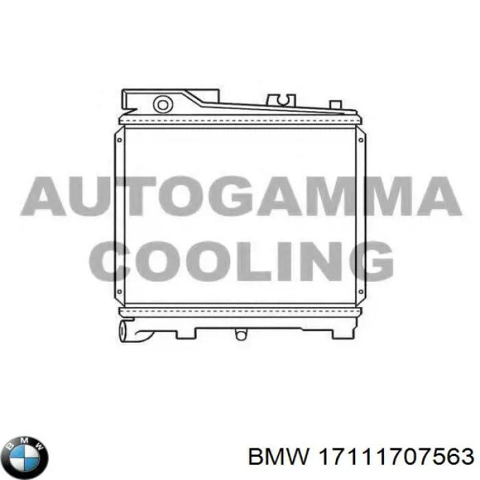 17111707563 BMW radiador refrigeración del motor