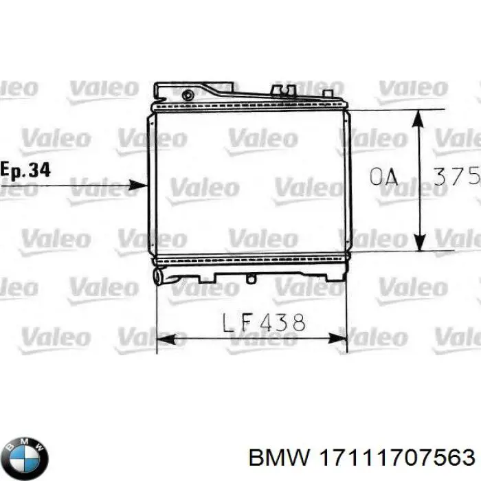 17111707563 BMW Refrigeración del motor