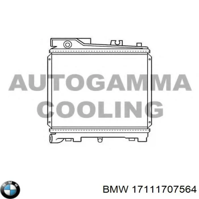 17111707564 BMW radiador refrigeración del motor