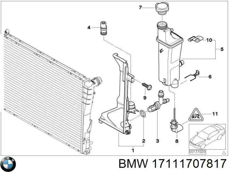Comprar 17111707817 BMW Brida del sistema de refrigeración (triple unión)