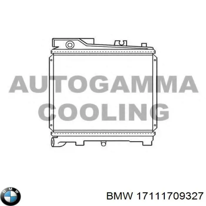 17111709327 BMW radiador refrigeración del motor