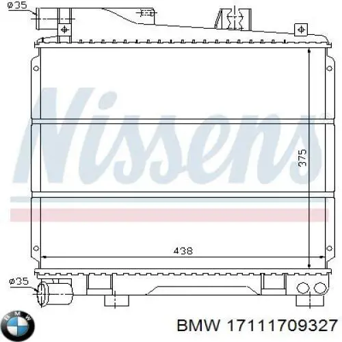 Radiador 17111709327 BMW
