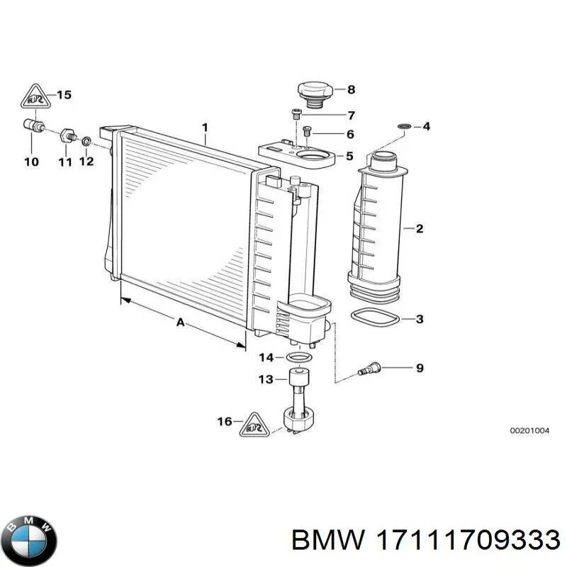 Soporte inferior del radiador BMW 17111709333 precio, desde 12,63 EUR