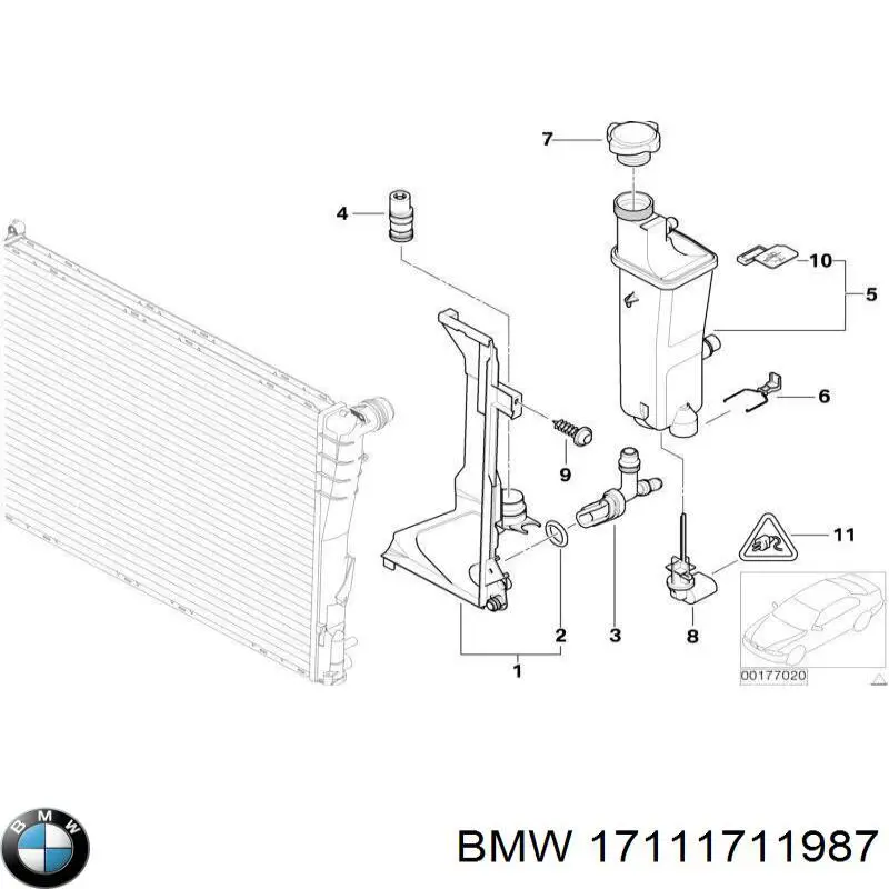 17111711987 BMW junta, tapa de tubo de llenado de aceite