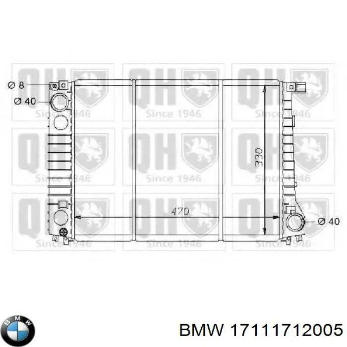 17111709432 BMW radiador