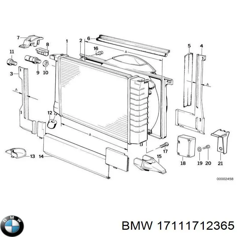 Radiador 17111712365 BMW