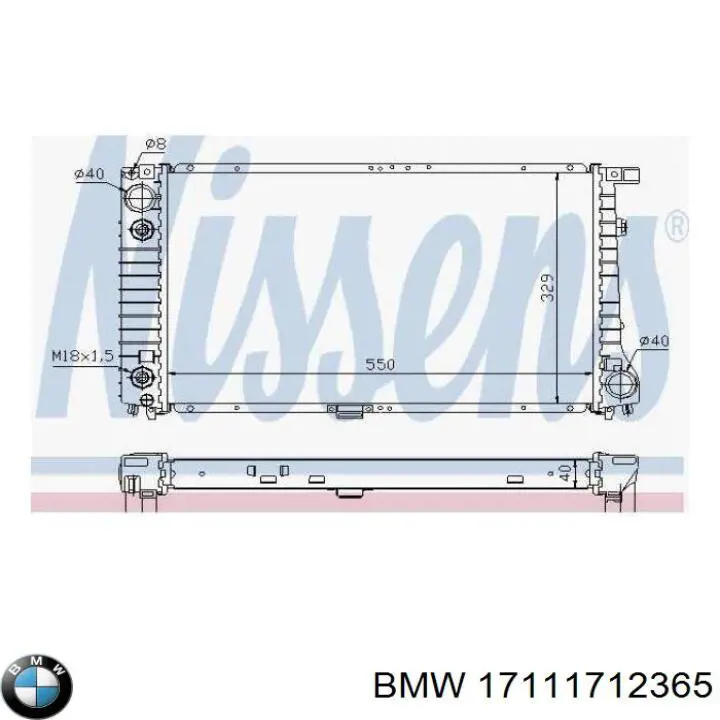 Comprar 17111712365 BMW Radiador de auto