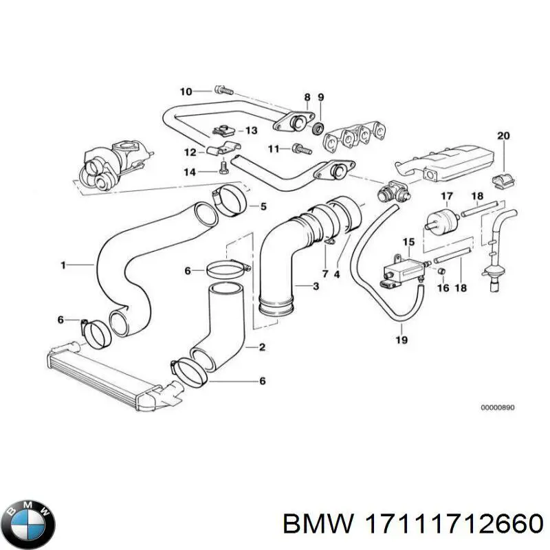 Soporte superior derecho de fijación del radiador BMW 17111712660 precio, desde 3,52 EUR