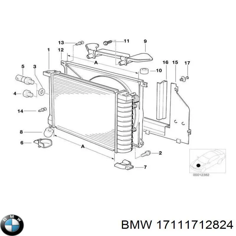17111178216 BMW radiador