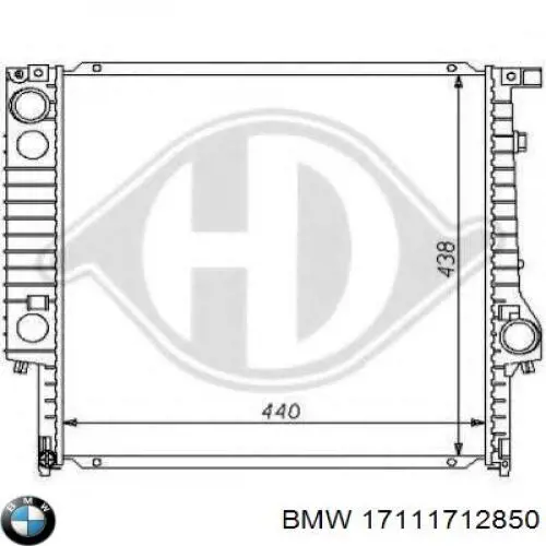 17111712850 BMW radiador refrigeración del motor