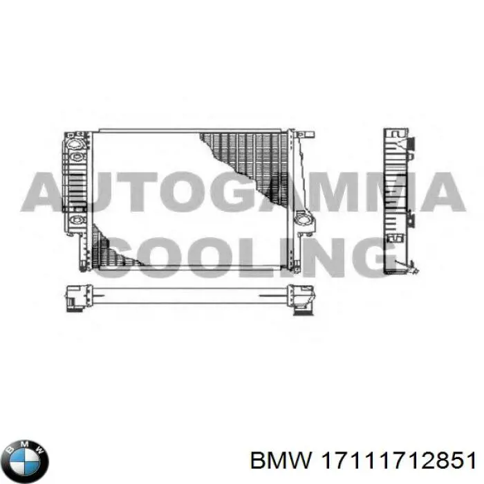 1712851 BMW radiador refrigeración del motor