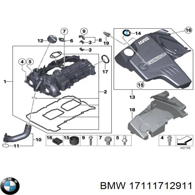 Comprar 17111712911 BMW Abrazadera de tubo de escape trasera