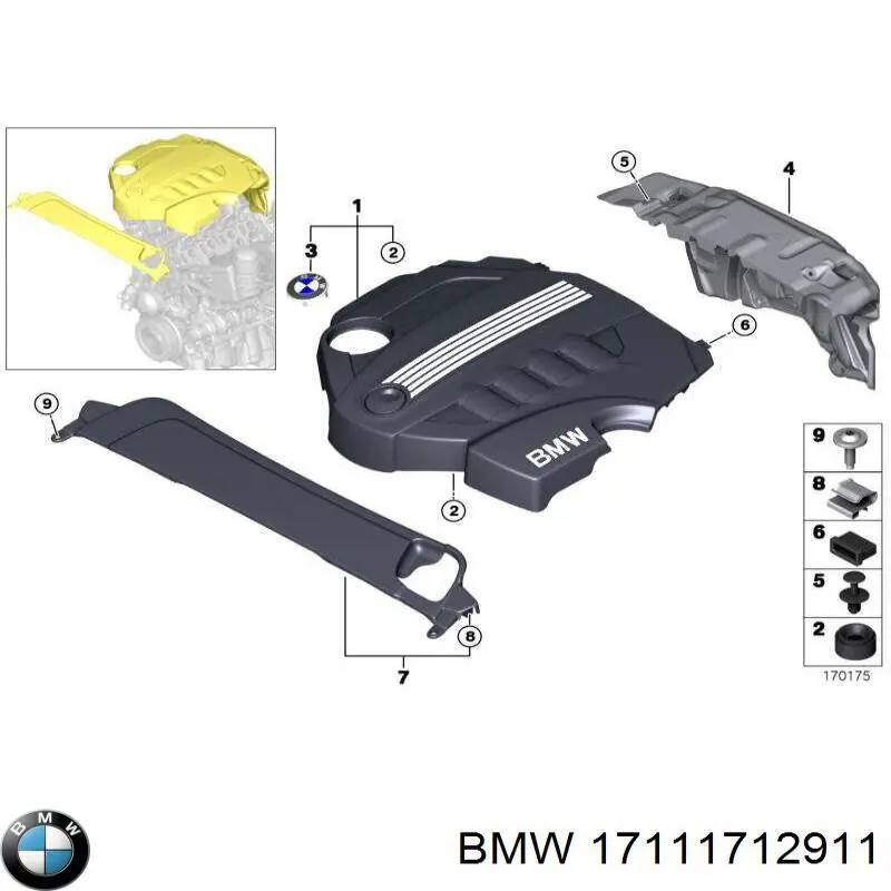 Abrazadera de silenciador trasera BMW 17111712911