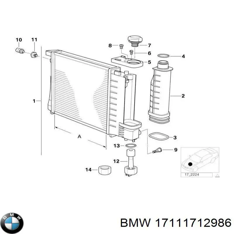 17111712986 BMW radiador