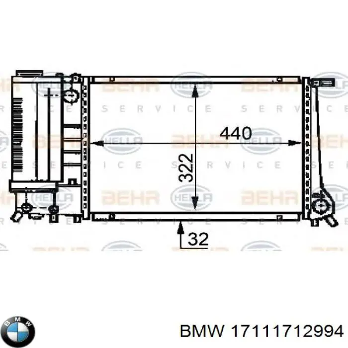 17111712994 BMW radiador